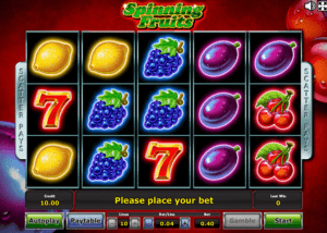 Игровой автомат Вращающиеся Фрукты (Spinning Fruits)